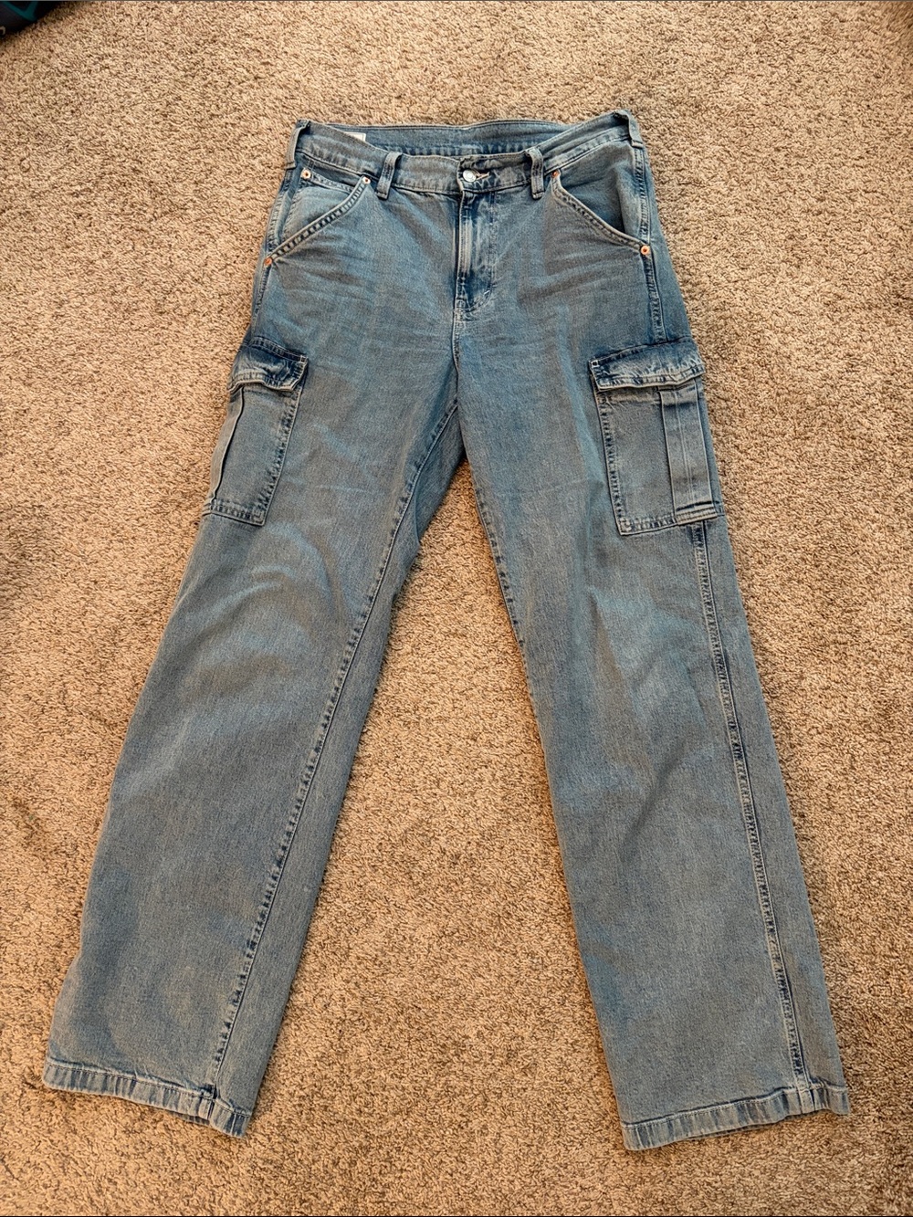 GAP wide leg straight tall long length Women's Cargo Jeans with